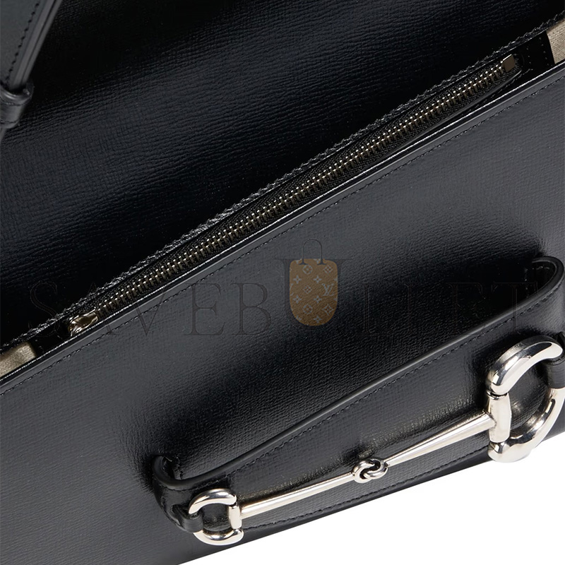 G*u*i horsebit 1955 textured leather shoulder bag 764155 (26.5*17*8cm)